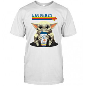 Laughrey Coffee Star Wars Baby Yoda Hug Dutch Bros Coffee T-Shirt